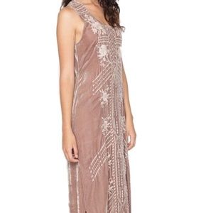 NWOT Johnny Was Velvet Embroidered Dress Sz M
